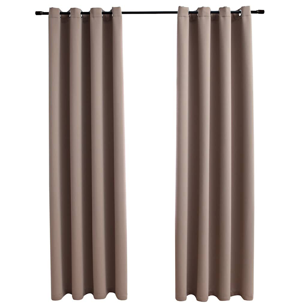 Rideau occultant anneaux métal - Taupe