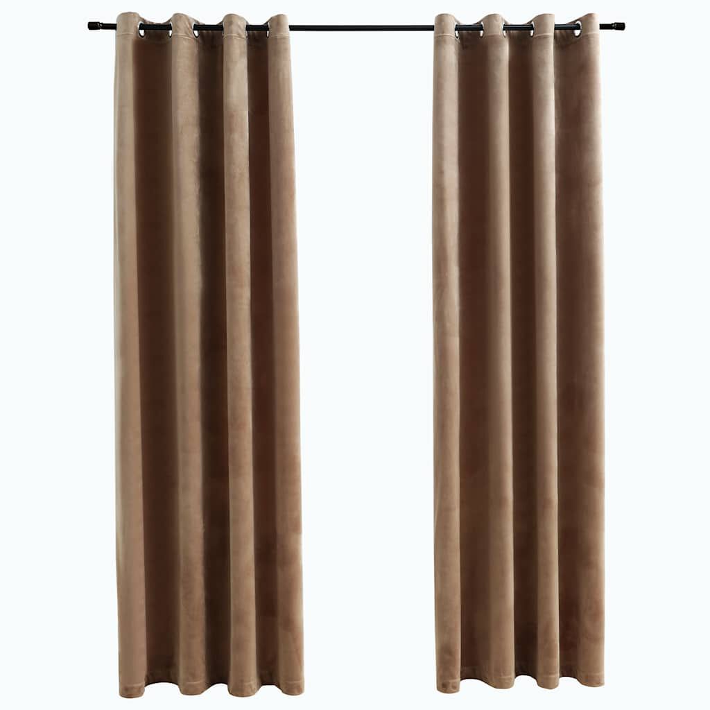 Rideau occultant velours - Beige