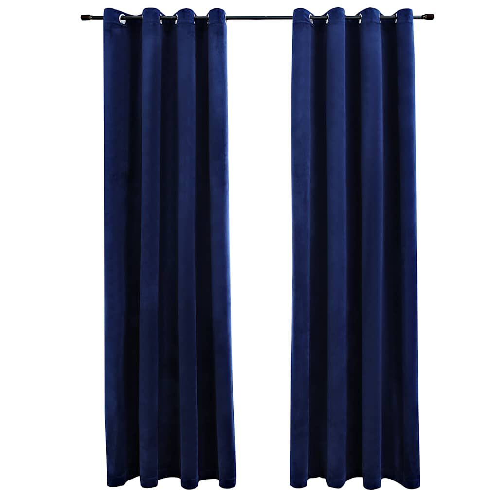 Rideau occultant velours - Bleu foncé