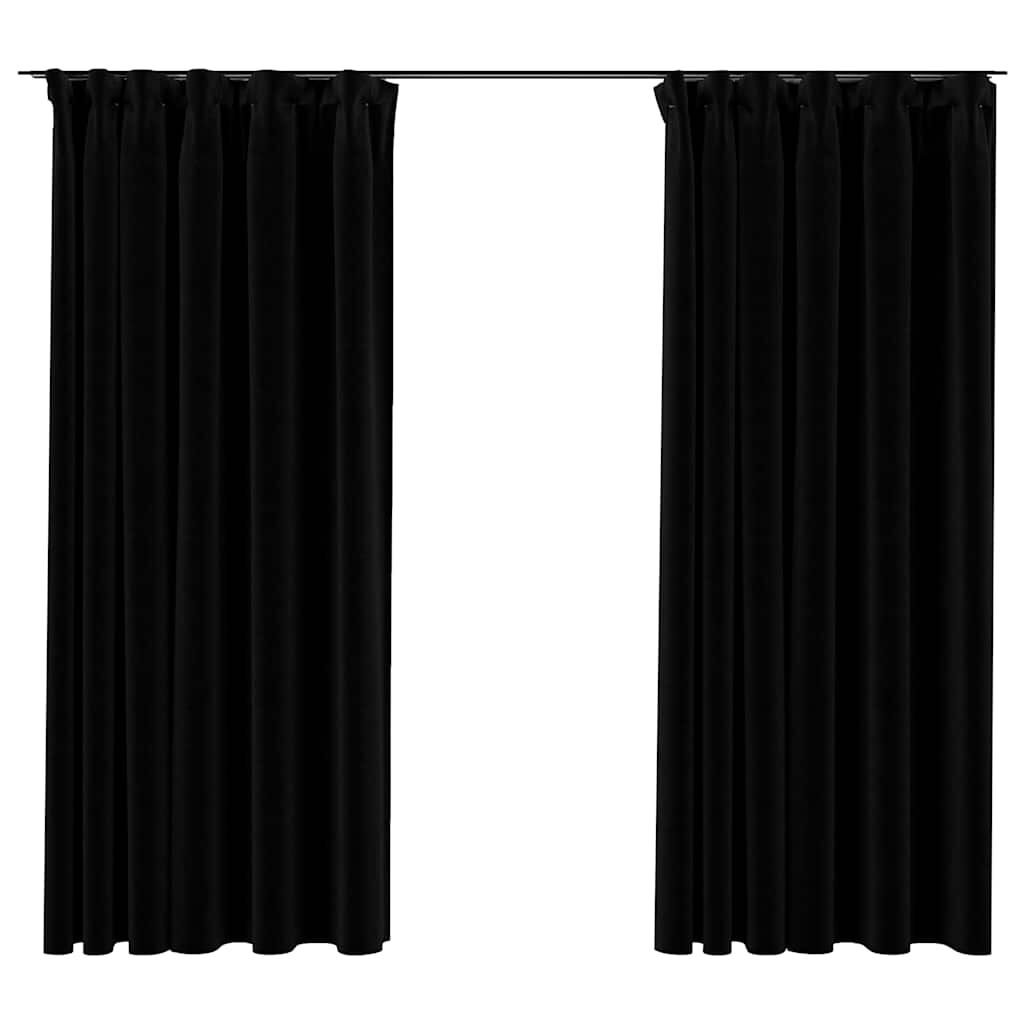 Rideau occultant aspect lin - Noir