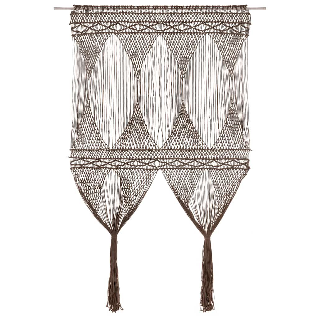 Rideau macramé - Taupe