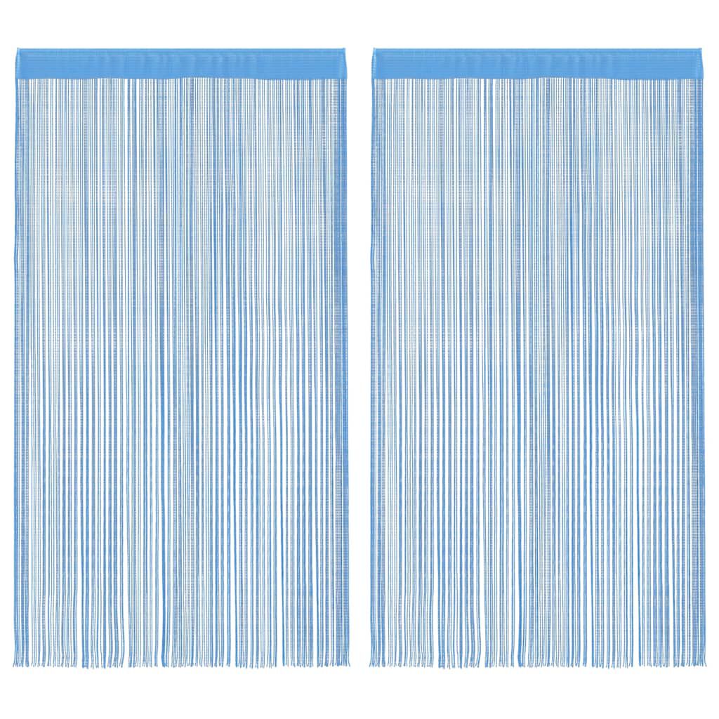 Rideau en fils - Bleu clair